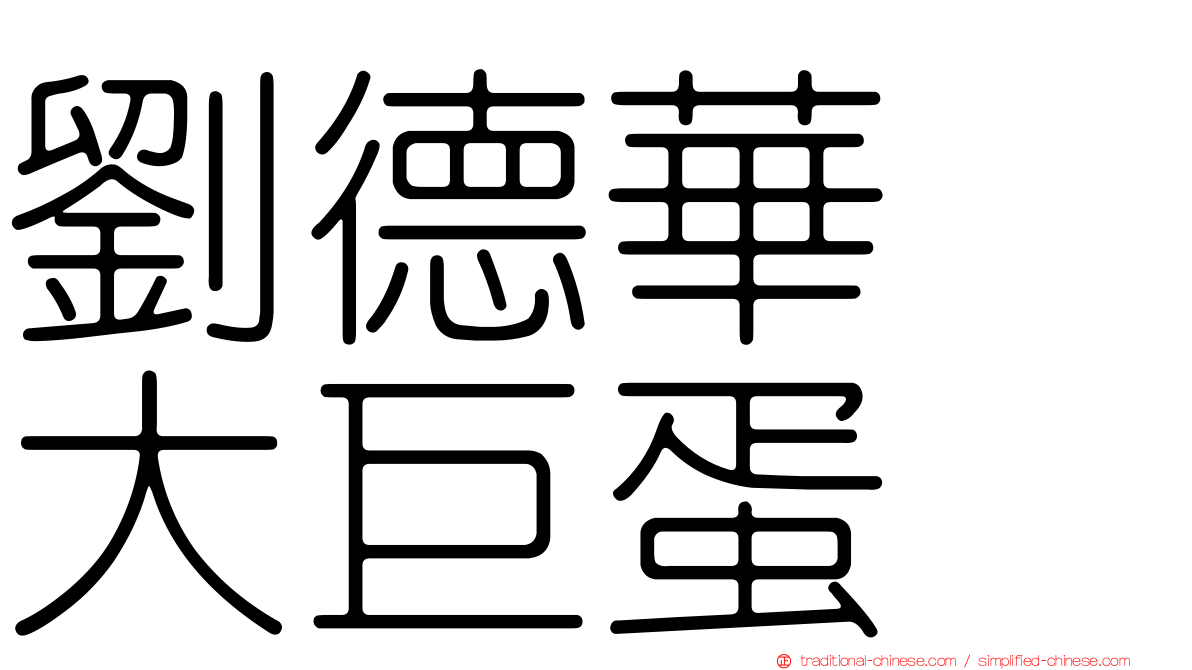 劉德華　大巨蛋